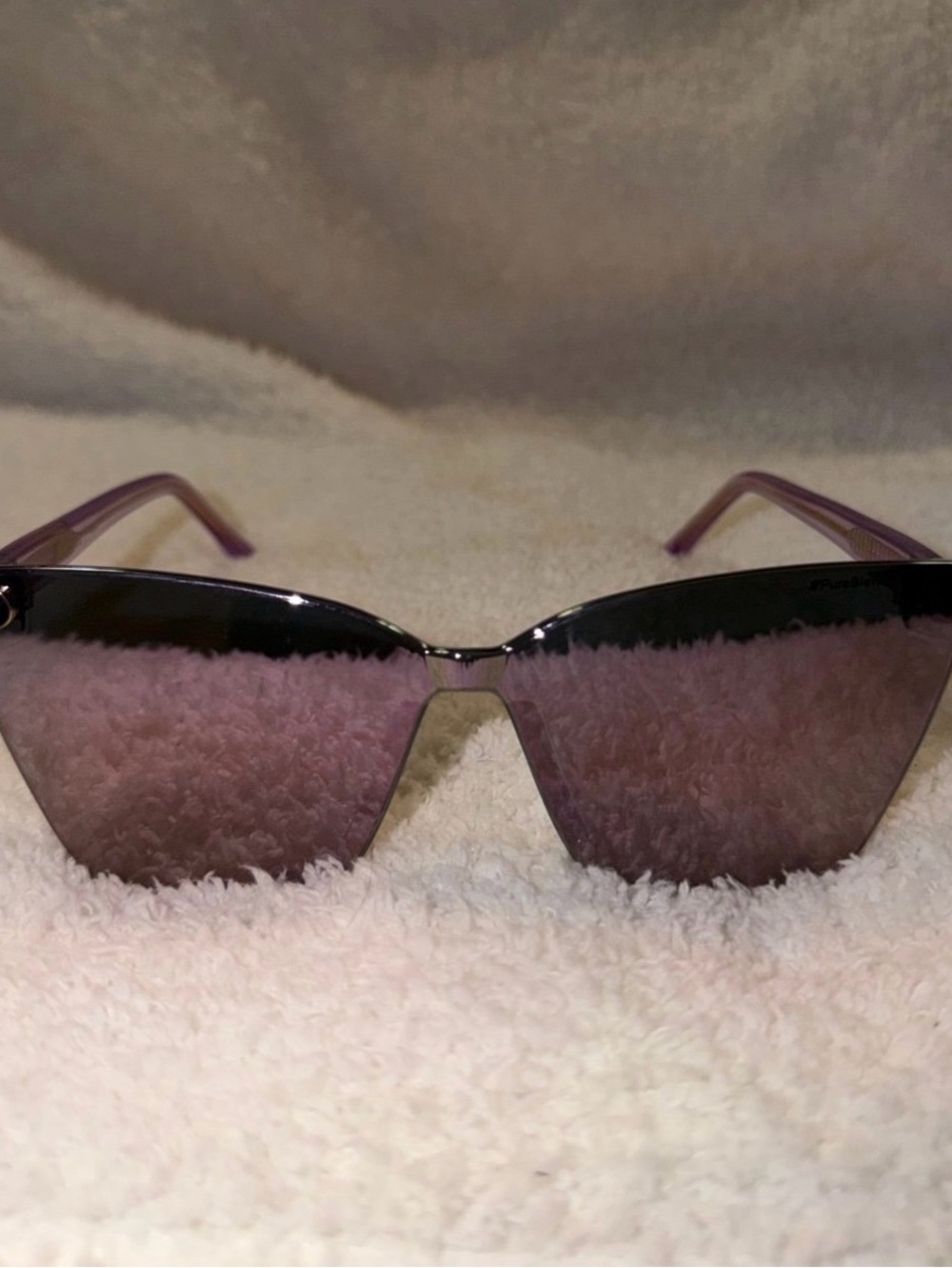 Blenders Eyewear Rimini Orchid Flash Sunglasses Cat Eye Frameless Shield Pink
